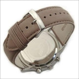 Buy Shop Emporio Armani Classic Chronograph Silver Dial Brown Leather Strap Watch For Men - AR2471 USA Online