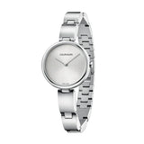 Buy Shop Calvin Klein Wavy Silver Dial Silver Steel Strap Watch for Women - K9U23146 USA Online