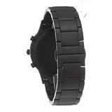 Emporio Armani Renato Chronograph Mother of Pearl Black Dial Black Steel Strap Watch For Men - AR11275