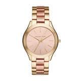 Buy Shop Michael Kors Slim Runway Pink Dial Two Tone Steel Strap Watch for Women - MK3493 USA Online