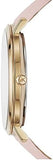 Buy Shop Michael Kors Jaryn Quartz Gold Dial Pink Leather Strap Watch For Women - MK2471 USA Online