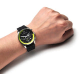 Buy Shop Emporio Armani Chronograph Black Dial Black Rubber Strap Watch For Men - AR5865 USA Online