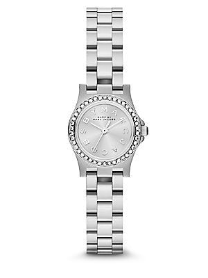 Buy Shop Marc Jacobs Henry Silver Dial Silver Steel Strap Watch for Women - MBM3276 USA Online