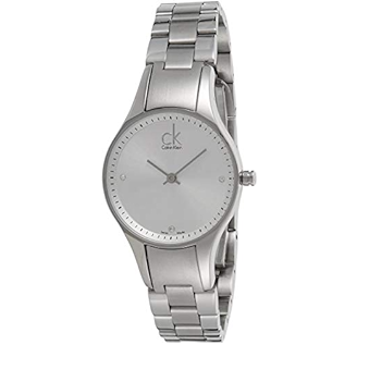 Buy Shop Calvin Klein Simplicity White Dial Silver Steel Strap Watch for Women - K4323101 USA Online