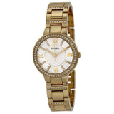 Buy Shop Fossil Virginia White Dial Gold Steel Strap Watch for Women - ES3283 USA Online