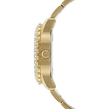 Buy Shop Guess Dazzler Diamonds Silver Dial Gold Steel Strap Watch for Women - W0335L2 USA Online