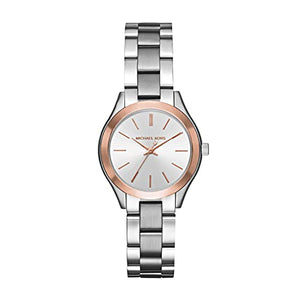 Buy Shop Michael Kors Mini Slim Runway Silver Dial Silver Steel Strap Watch for Women - MK3514 USA Online