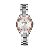 Buy Shop Michael Kors Mini Slim Runway Silver Dial Silver Steel Strap Watch for Women - MK3514 USA Online