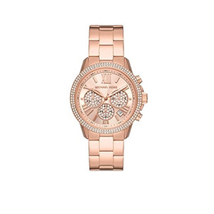 Buy Shop Michael Kors Bryn Chronograph Rose Gold Dial Rose Gold Steel Strap Watch For Women - MK7200 USA Online