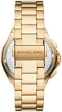 Michael Kors Lennox Chronograph Gold Dial Gold Steel Strap Watch For Men - MK8989