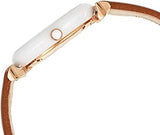 Buy Shop Emporio Armani Gianni T Bar Quartz Mother of Pearl White Dial Brown Leather Strap Watch For Women - AR11040 USA Online