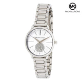 Buy Shop Michael Kors Portia Quartz Silver Dial Silver Steel Strap Watch For Women - MK3837 USA Online