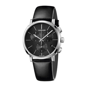 Buy Shop Calvin Klein Posh Black Dial Black Leather Strap Watch for Men - K8Q371C1 USA Online