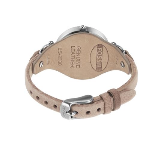 Buy Shop Fossil Georgia Bone Grey Dial Beige Leather Strap Watch for Women - ES2830 USA Online