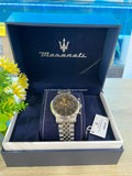 Buy Shop Maserati Epoca Chronograph Black Dial Silver Steel Strap Watch For Men - R8873618017 USA Online