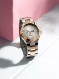 Buy Shop Guess Vista Analog Diamonds Silver Dial Two Tone Steel Strap Watch for Women - W0024L1 USA Online