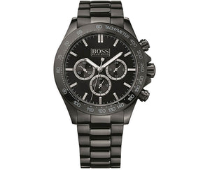 Buy Shop Hugo Boss Ikon Chronograph Black Dial Black Steel Strap Watch for Men - 1512961 USA Online