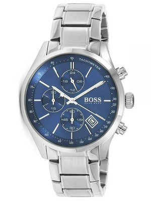 Buy Shop Hugo Boss Grand Prix Blue Dial Silver Steel Strap Watch for Men - 1513478 USA Online