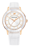 Swarovski Octea Lux White Dial White Leather Strap Watch for Women - 5414416