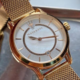 Maserati Epoca Mother of Pearl Dial Rose Gold Mesh Strap Watch For Women - R8853118506