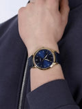 Buy Shop Fossil The Minimalist 3H Analog Blue Dial Blue Leather Strap Watch for Men - FS5789 USA Online