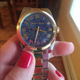 Buy Shop Michael Kors Channing Blue Dial Two Tone Steel Strap Watch For Women - MK5893 USA Online