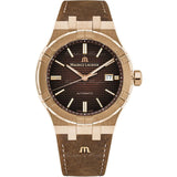 Maurice Lacroix Aikon Automatic Brown Dial Brown Leather Strap Watch For Men - AI6008-BRZ01-730-3