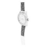 Buy Shop Guess Swirl Quartz Silver Dial White Silicone Strap Watch for Women - W1096L1 USA Online