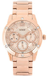 Buy Shop Guess Studio Rose Gold Dial Rose Gold Steel Strap Watch For Women - W0778L3 USA Online
