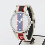 Buy Shop Gucci G Timeless Quartz White Dial Two Tone NATO Strap Watch For Men - YA1264071 USA Online