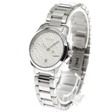 Buy Shop Gucci G Timeless Quartz Silver Dial Silver Steel Strap Watch For Women - YA126551 USA Online