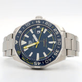 Buy Shop Tag Heuer Aquaracer Caliber 5 Match Timer Shinji Kagawa Edition Blue Dial Silver Steel Strap Watch for Men - WAY201H.BA0927 USA Online