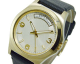 Buy Shop Marc Jacobs Baby Dave Gold Dial Black Leather Strap Watch for Women - MBM1264 USA Online
