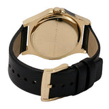 Buy Shop Marc Jacobs Baby Dave Gold Dial Black Leather Strap Watch for Women - MBM1264 USA Online