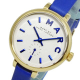 Buy Shop Marc Jacobs Sally White Dial Blue Leather Strap Watch for Women - MBM1354 USA Online