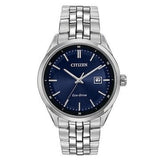 Citizen Eco Drive Blue Dial Silver Steel Strap Watch For Men - BM7250-56L