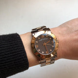 Buy Shop Marc Jacobs Amy Grey Dial Two Tone Steel Strap Watch for Women - MBM3195 USA Online