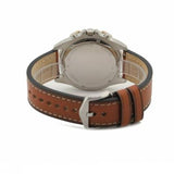 Buy Shop Fossil Garrett Chronograph Blue Dial Brown Leather Strap Watch for Men - FS5625 USA Online