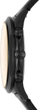 Buy Shop Fossil Goodwin Chronograph Black Dial Black Leather Strap Watch for Men - FS5585 USA Online