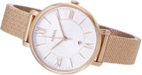 Buy Shop Fossil Jacqueline Mother of Pearl White Dial Gold Mesh Strap Watch for Women - ES4352 USA Online