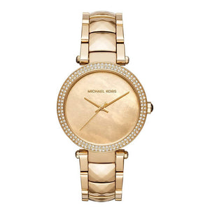 Buy Shop Michael Kors Parker Gold Mother of Pearl Dial Gold Steel Strap Watch for Women - MK6425 USA Online