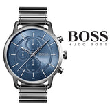 Buy Shop Hugo Boss Architectural Blue Dial Grey Steel Strap Watch for Men - 1513574 USA Online