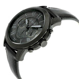 Buy Shop Fossil Grant Chronograph Black Dial Black Leather Strap Watch for Men - FS5132 USA Online