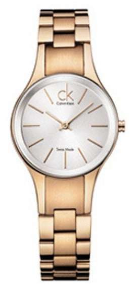 Buy Shop Calvin Klein Simplicity White Dial Rose Gold Steel Strap Watch for Women - K4323520 USA Online