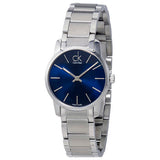 Calvin Klein City Blue Dial Silver Steel Strap Watch for Women - K2G2314N