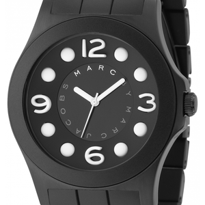 Buy Shop Marc Jacobs Pelly Black Dial Black Silicone Strap Watch for Women - MBM2516 USA Online