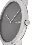 Buy Shop Calvin Klein Minimal Grey Dial Silver Mesh Bracelet Watch for Men - K3M211Y3 USA Online