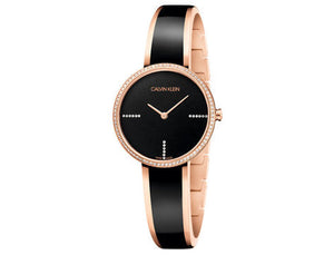 Buy Shop Calvin Klein Seduce Black Dial Two Tone Steel Strap Watch for Women - K4E2NX1S USA Online