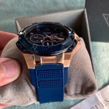 Buy Shop Guess Genesis Quartz Blue Dial Blue Silicone Strap Watch For Men - W1254G3 USA Online