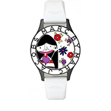 Buy Shop Marc Jacobs Miss Marc Flower White Dial White Silicone Strap Watch for Women - MBM5513 USA Online
